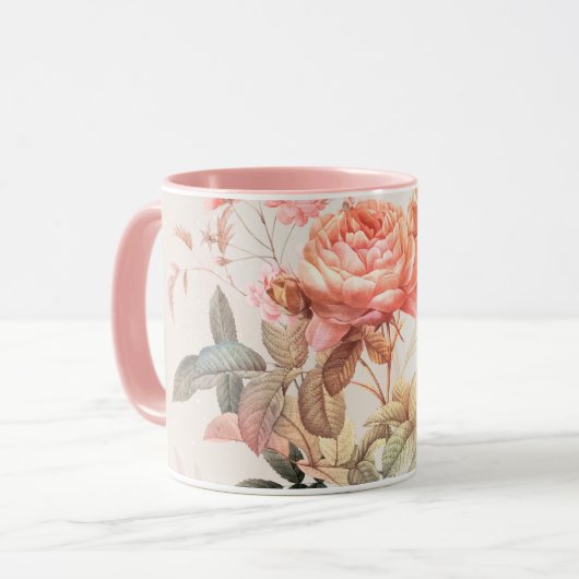 Blumenmuster Tasse (Vorderseite Links)