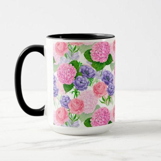 Blumenmuster Tasse (Links)