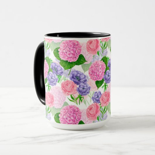 Blumenmuster Tasse (Vorderseite Links)