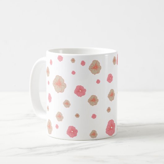 Blumenmuster-Tasse Kaffeetasse (Vorderseite Links)