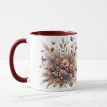 Blumenmuster-Tasse