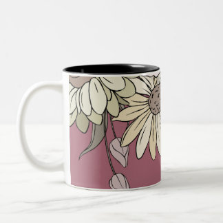 Blumenmuster-Tasse Zweifarbige Tasse