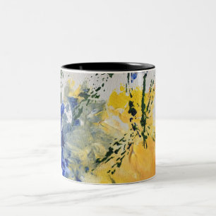 Blumenmuster-Tasse Zweifarbige Tasse