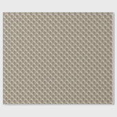 Blumenmuster | Taupe-Wappen Geschenkpapier (Flach)