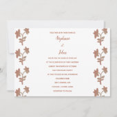 Blumenmuster Terracotta Einladung (Vorderseite)