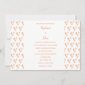 Blumenmuster Terracotta Rustikale Orangefarbene Ho Einladung (Vorderseite)