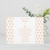 Blumenmuster Terracotta Rustikale Orangefarbene Ho Einladung (Stehend Vorderseite)