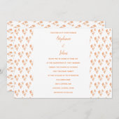 Blumenmuster Terracotta Rustikale Orangefarbene Ho Einladung (Vorne/Hinten)