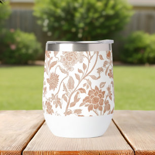 Blumenmuster Terrakotta-Toile