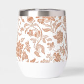 Blumenmuster Terrakotta-Toile (Rückseite)