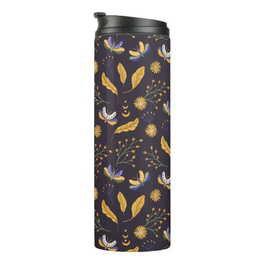 Blumenmuster Thermosbecher (Nach rechts gedreht)