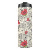 Blumenmuster Thermosbecher (Vorderseite)