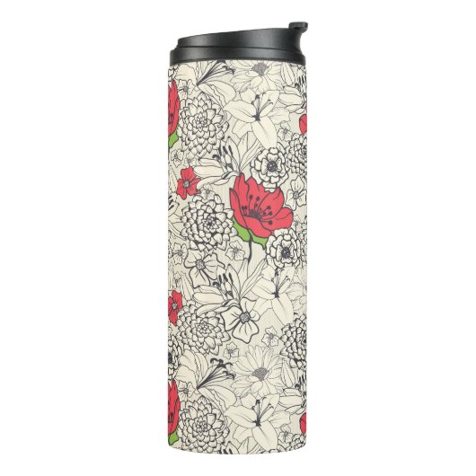 Blumenmuster Thermosbecher (Nach links gedreht)