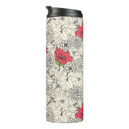 Blumenmuster Thermosbecher (Nach rechts gedreht)