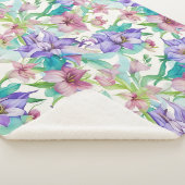 Blumenmuster Tiare-Blume Sherpadecke (3/4)