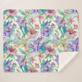 Blumenmuster Tiare-Blume Sherpadecke (Vorderseite (Horizontal))