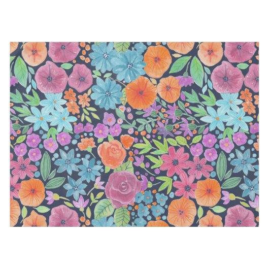 Blumenmuster Tischdecke (Vorderseite (Horizontal))