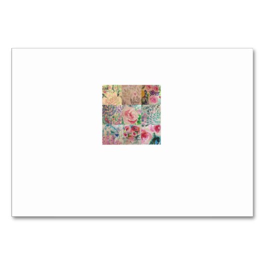 Blumenmuster Tischnummer (Rückseite)