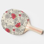 Blumenmuster Tischtennis Schläger (Seitenansicht)