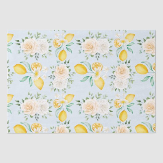 Blumenmuster-Tissue-Papier Seidenpapier (Vorderseite)