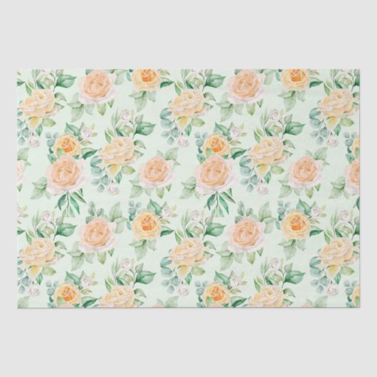 Blumenmuster-Tissue-Papier Seidenpapier (Vorderseite)