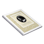 Blumenmuster-Trauerbuch Notizblock (Rechte Seite)