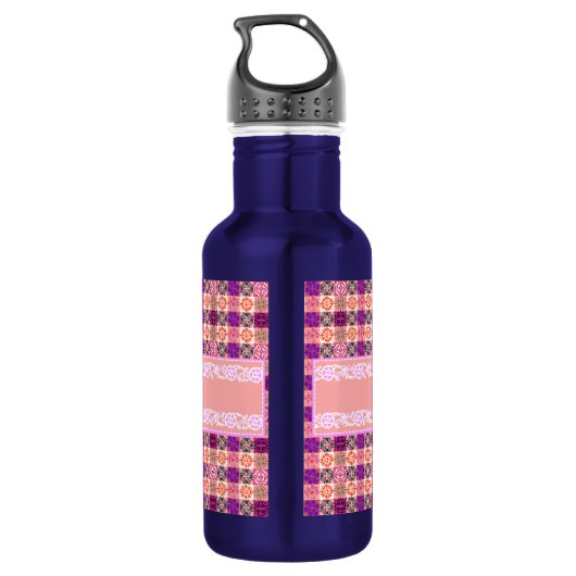 Blumenmuster Trinkflasche (Rückseite)