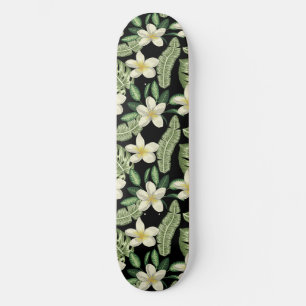 Blumenmuster tropische Blume und Blätter Skateboard