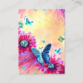 Blumenmuster, tropische Blume, winzige Diamanten, Visitenkarte