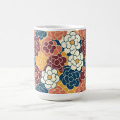 Blumenmuster über den gesamten Stoff Kaffeetasse (Mittel)