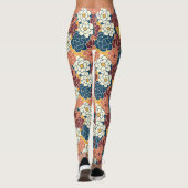 Blumenmuster über den gesamten Stoff Leggings (Rückseite)