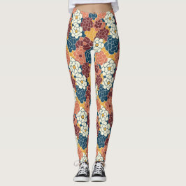 Blumenmuster über den gesamten Stoff Leggings