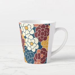 Blumenmuster über den gesamten Stoff Milchtasse