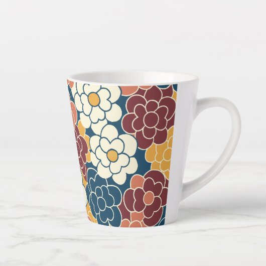 Blumenmuster über den gesamten Stoff Milchtasse (Rechts)