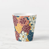 Blumenmuster über den gesamten Stoff Milchtasse (Vorderseite)