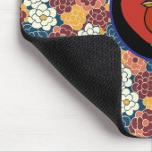 Blumenmuster über den gesamten Stoff verteilt Mousepad (Ecke)