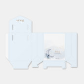 Blumenmuster über der Mond-Babydusche Geschenkschachtel (Ungefaltet)