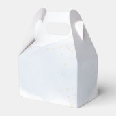 Blumenmuster über der Mond-Babydusche Geschenkschachtel (Rückseite)