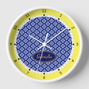 Blumenmuster Uhr