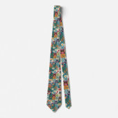 Blumenmuster und Blume, Farbblock für Blumenmuster Krawatte (Vorderseite)