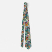 Blumenmuster und Blume, Farbblock für Blumenmuster Krawatte (Rückseite)