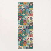 Blumenmuster und Blume, Farbblock für Blumenmuster Yogamatte (Rückseite)