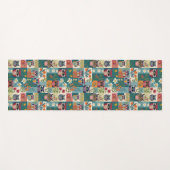 Blumenmuster und Blume, Farbblock für Blumenmuster Yogamatte (Vorderseite (Horizontal))