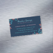 Blumenmuster und Foliage Pet Print Muster Magnetische Visitenkarte (Beispiel)