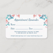 Blumenmuster und Foliage Pet Print Muster Terminkarte (Vorderseite)