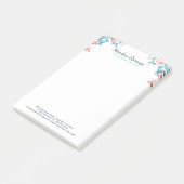 Blumenmuster und Foliage Pfosten Gerahmt drucken Post-it Klebezettel (angewinkelt)