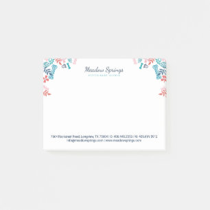 Blumenmuster und Foliage Pfosten Gerahmt drucken Post-it Klebezettel