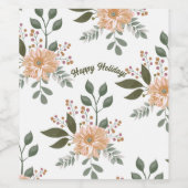 Blumenmuster Urlaubwein-Etikett Weinetikett (Einzelnes Label)