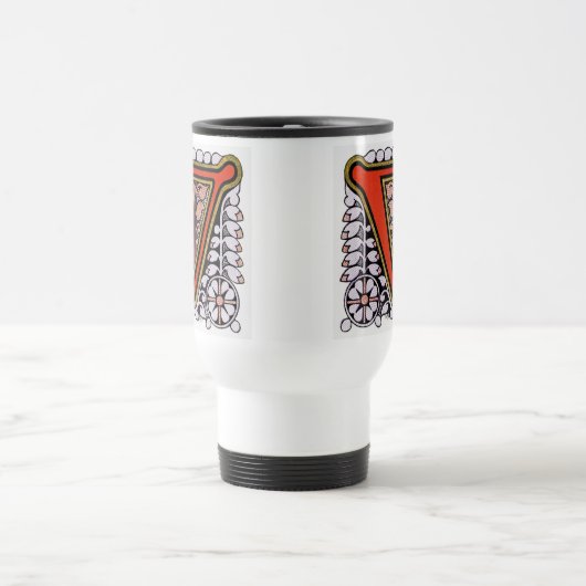 Blumenmuster "V" - Tasse (Mittel)