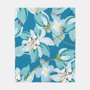 Blumenmuster, vielseitiges Design der Blume. Fleecedecke